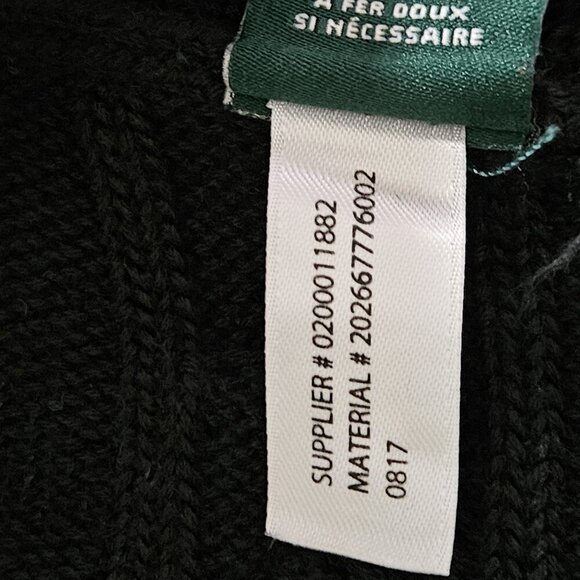 Lauren Ralph Lauren Cardigan Womens 1X Black Open Cable Knit Dolman 3/4 Sleeve - Picture 12 of 15